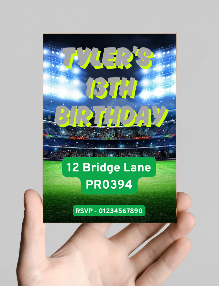 Football Birthday Invitations (Digital)