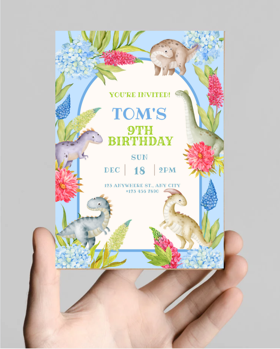 Dinosaur Birthday Invitation (Digital)