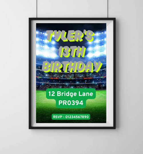 Football Birthday Invitations (Digital)