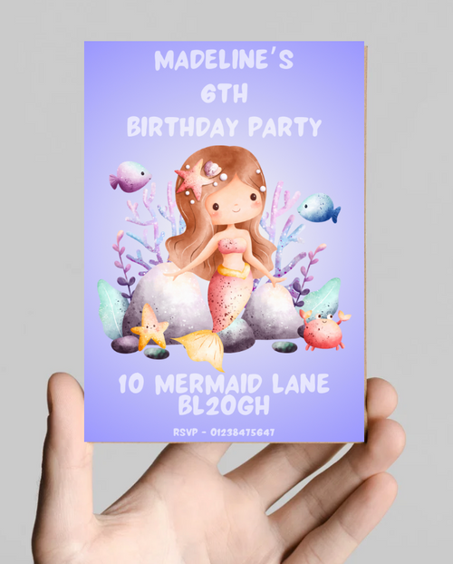 Mermaid Birthday Invitation (Digital)
