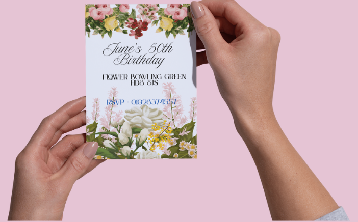 Adult Birthday Invitations - Flowery