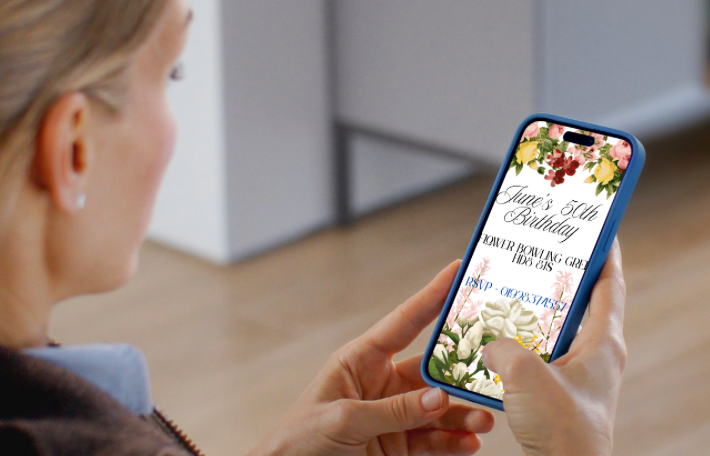 Adult Birthday Invitations - Flowery